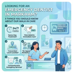 Looking For an Emergency Dentist in Markham? Here Are 5 Things You Should Know About Our Walk-In Care