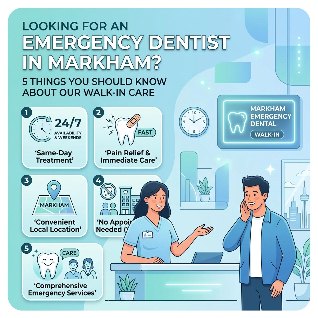 Looking For an Emergency Dentist in Markham? Here Are 5 Things You Should Know About Our Walk-In Care Looking For an Emergency Dentist in Markham? Here Are 5 Things You Should Know About Our Walk-In Care